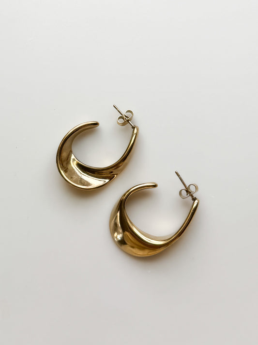 Gold Twist Hoops