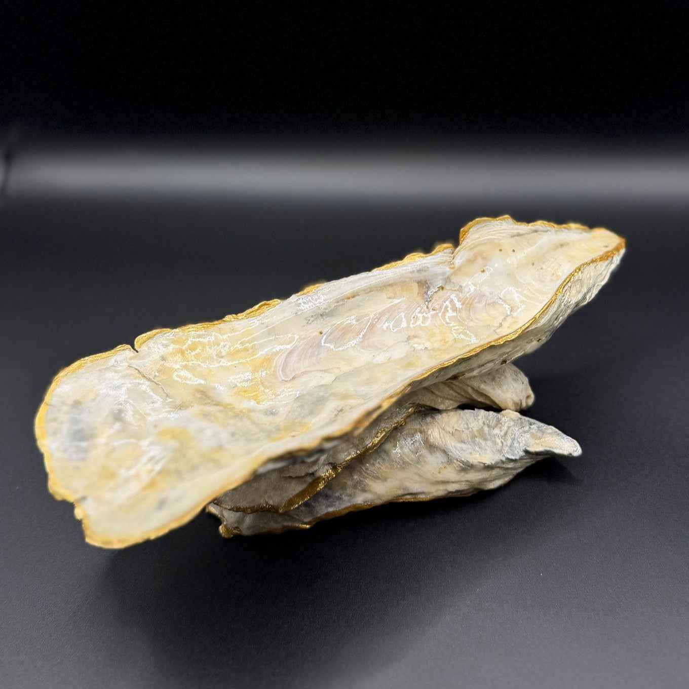 Oyster Shell Jewelry Dish: Gold