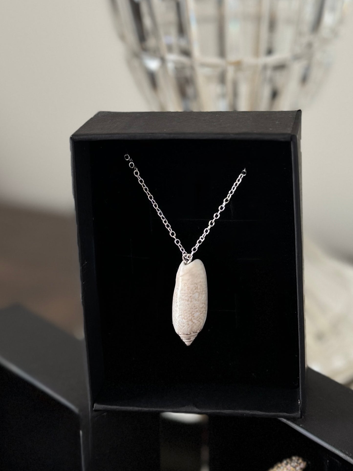 Lettered Olive Pendant Necklace