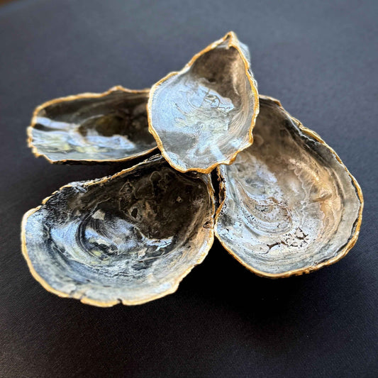 Oyster Shell Jewelry Dish: Gold