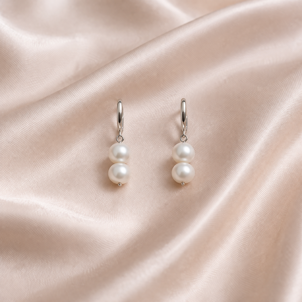 Sloan Pearl Hoops - Ostella