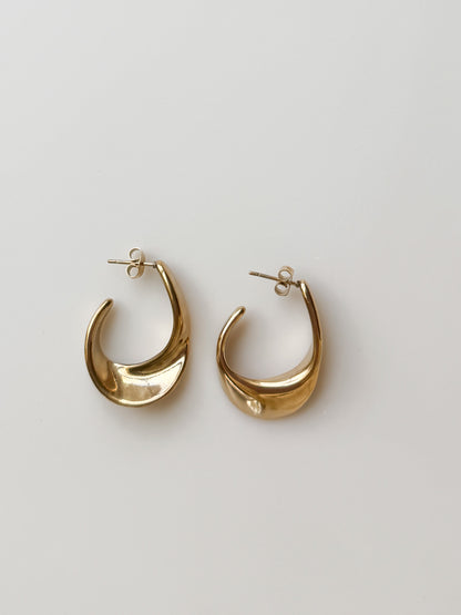 Gold Twist Hoops
