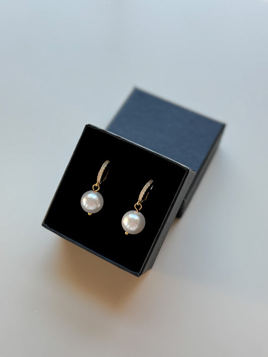 18K Golden Pearl Earrings