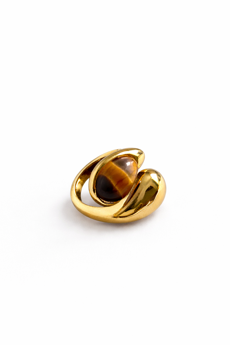 Sam Tigereye Ring Adjustable - Ostella