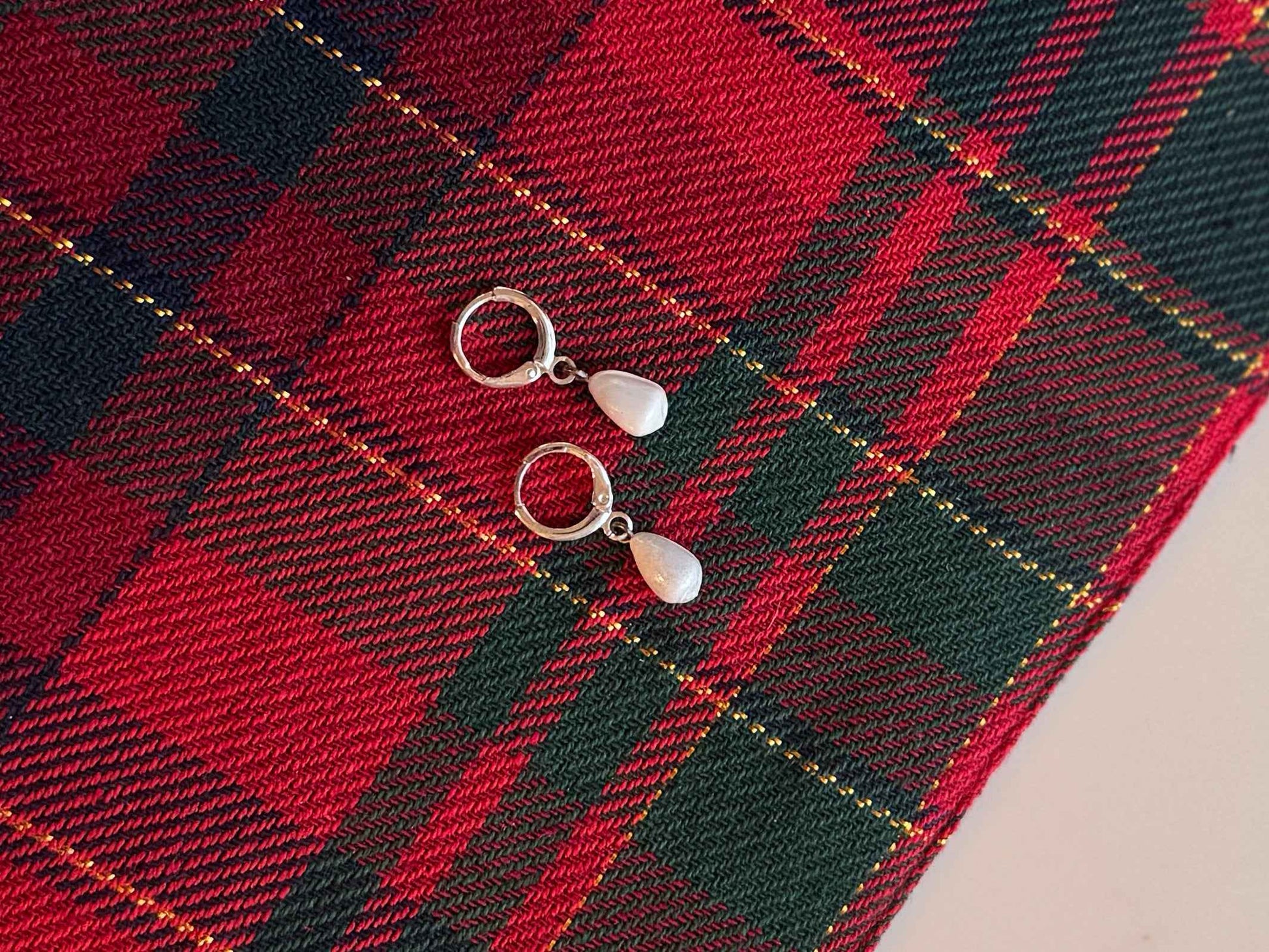 Silver and Gold Shell Hoops