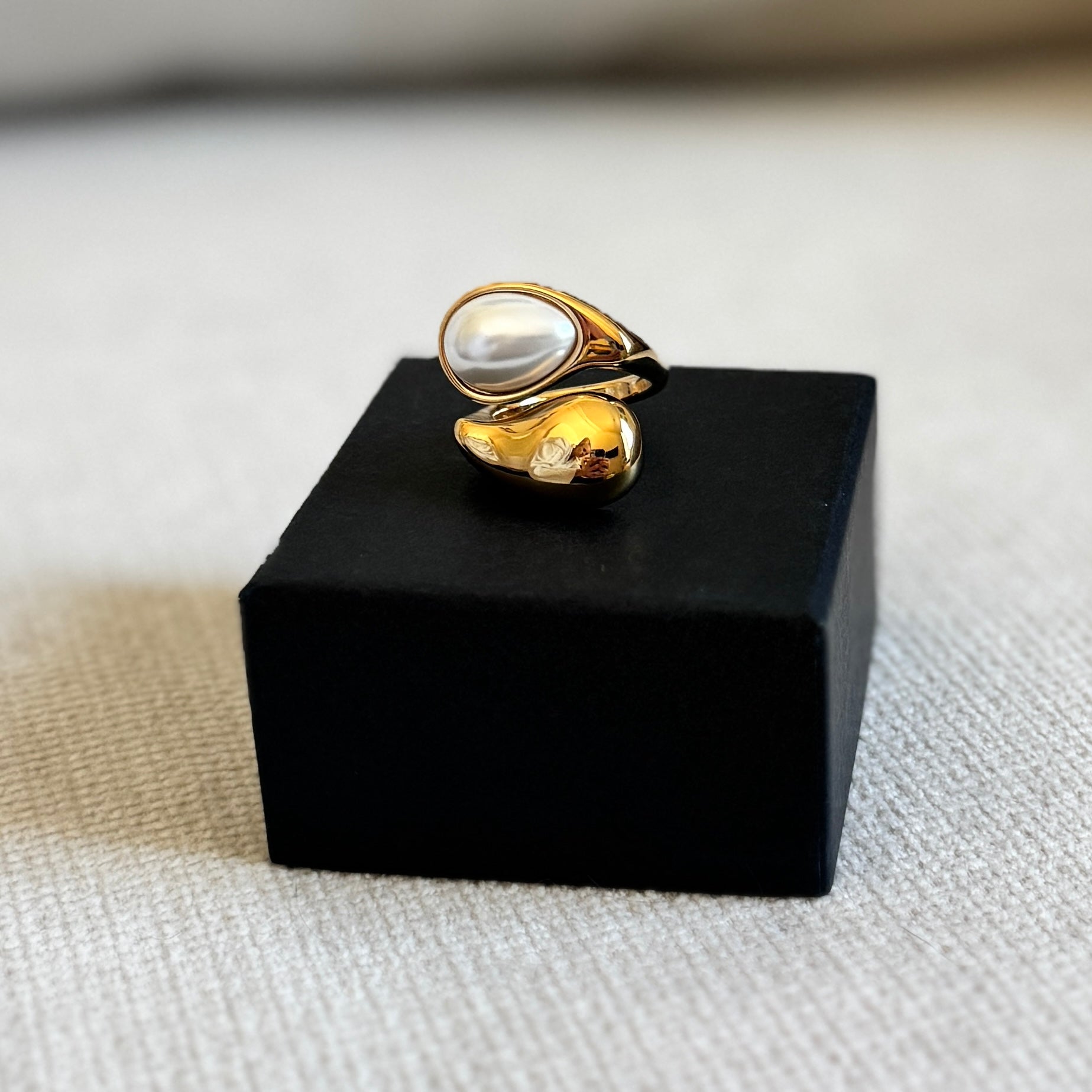 Maria 18K Gold Plated Pearl Ring