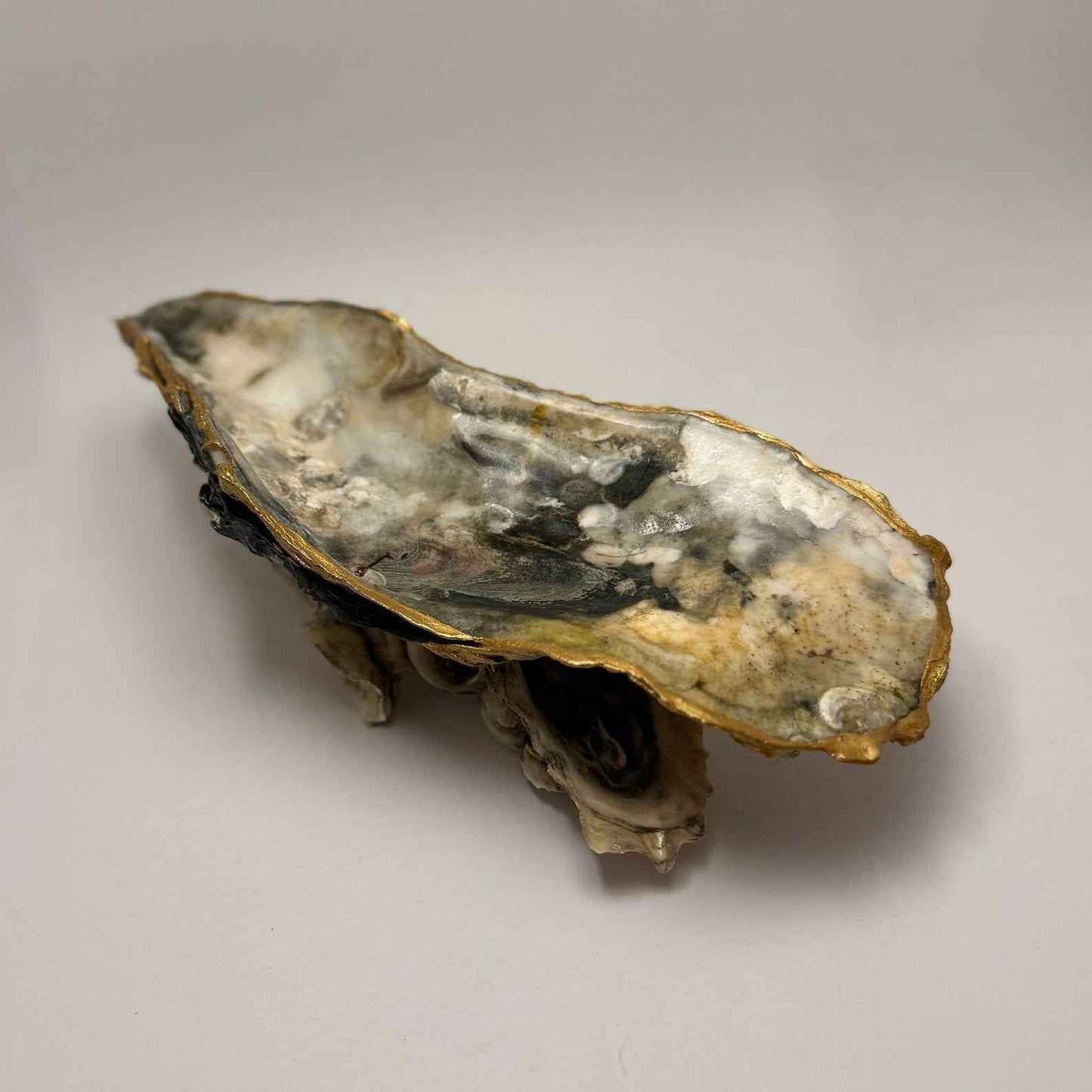 Oyster Shell Jewelry Dish: Gold