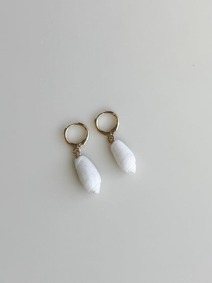 Lettered Olive Hoops