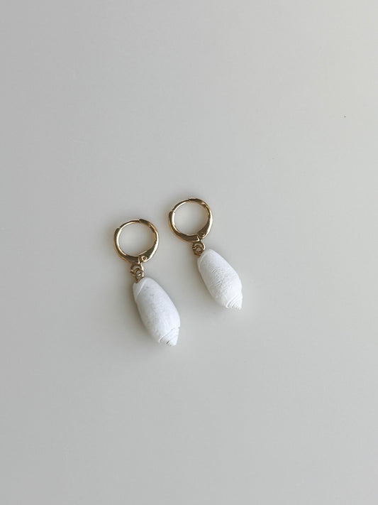 Lettered Olive Hoops