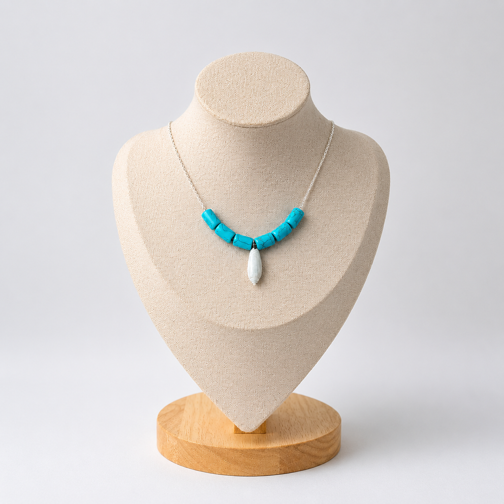 Matching Necklace & Earrings Set ~ Olive Pearl