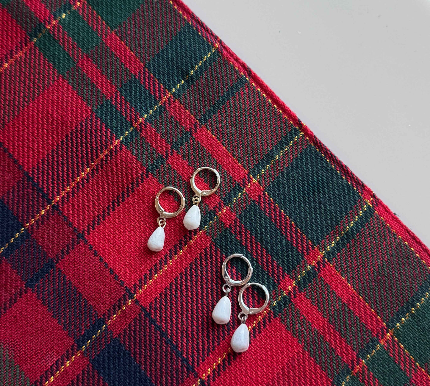 Silver and Gold Shell Hoops