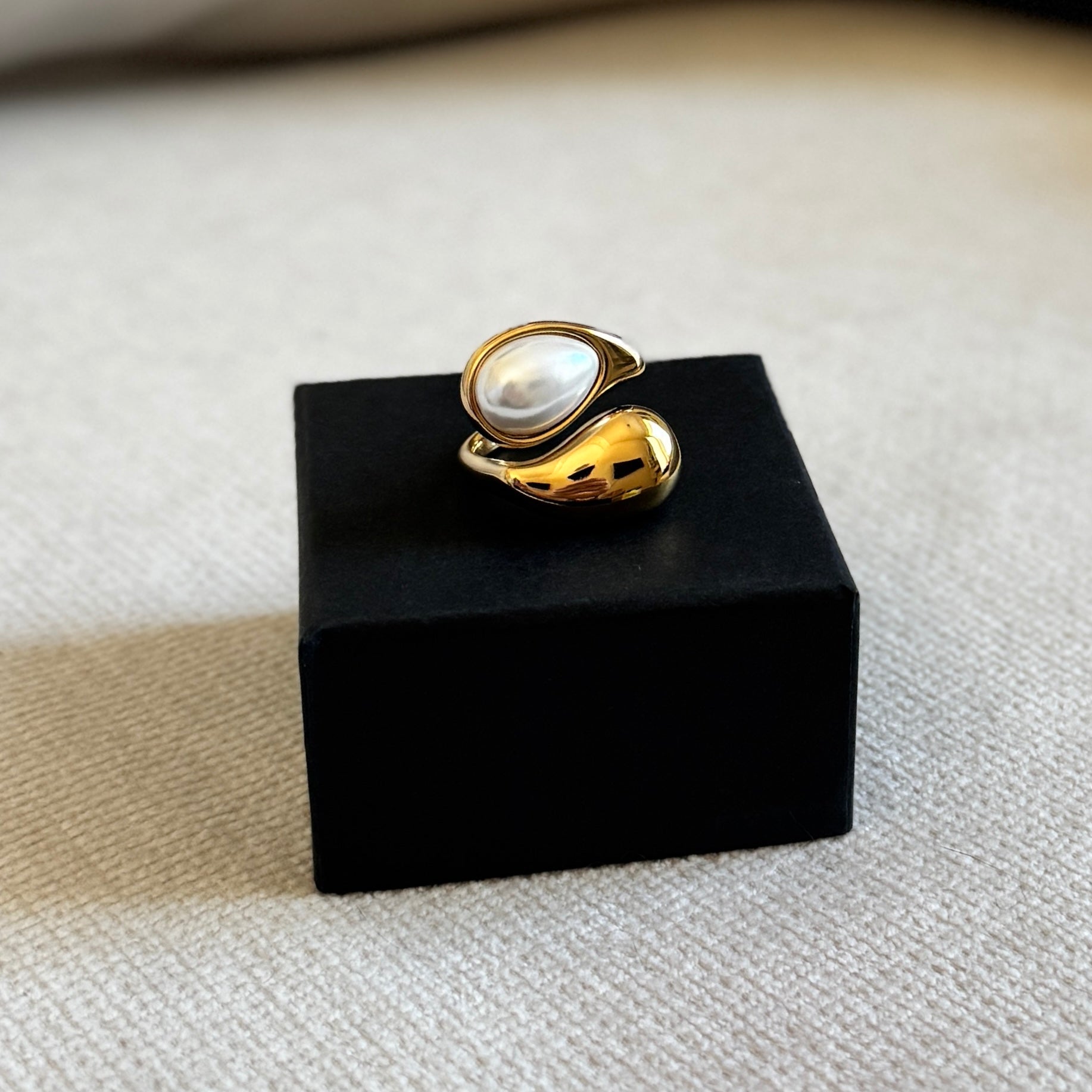 Maria 18K Gold Plated Pearl Ring