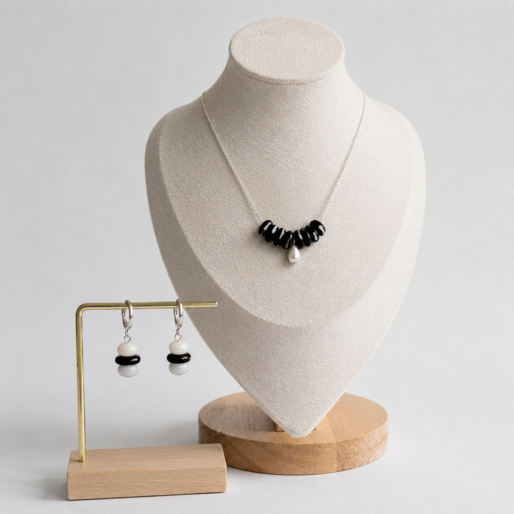 Matching Necklace & Earrings Set ~ Dalmatian