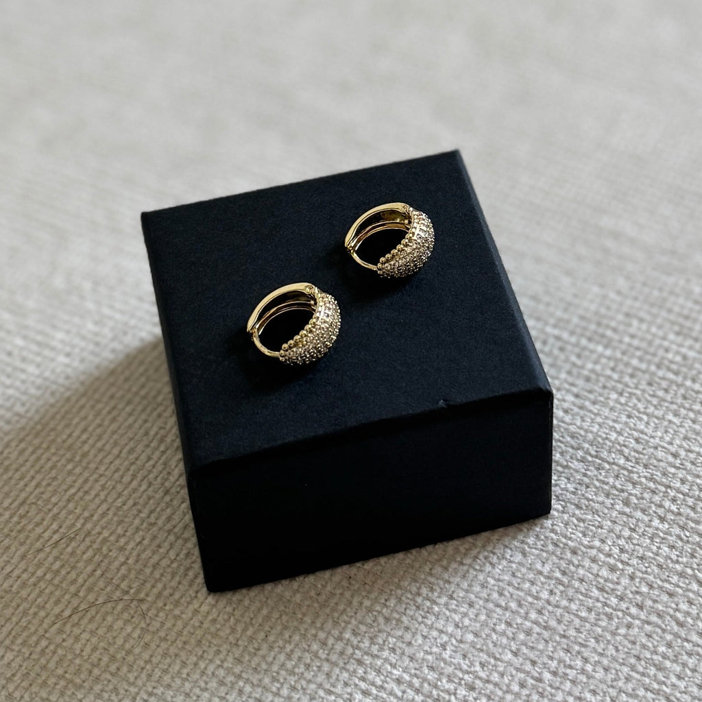 Daisy Diamond Hoops