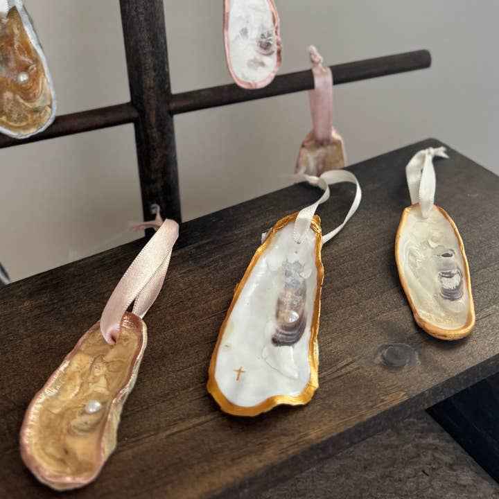 Natural Oyster Shell Ornaments