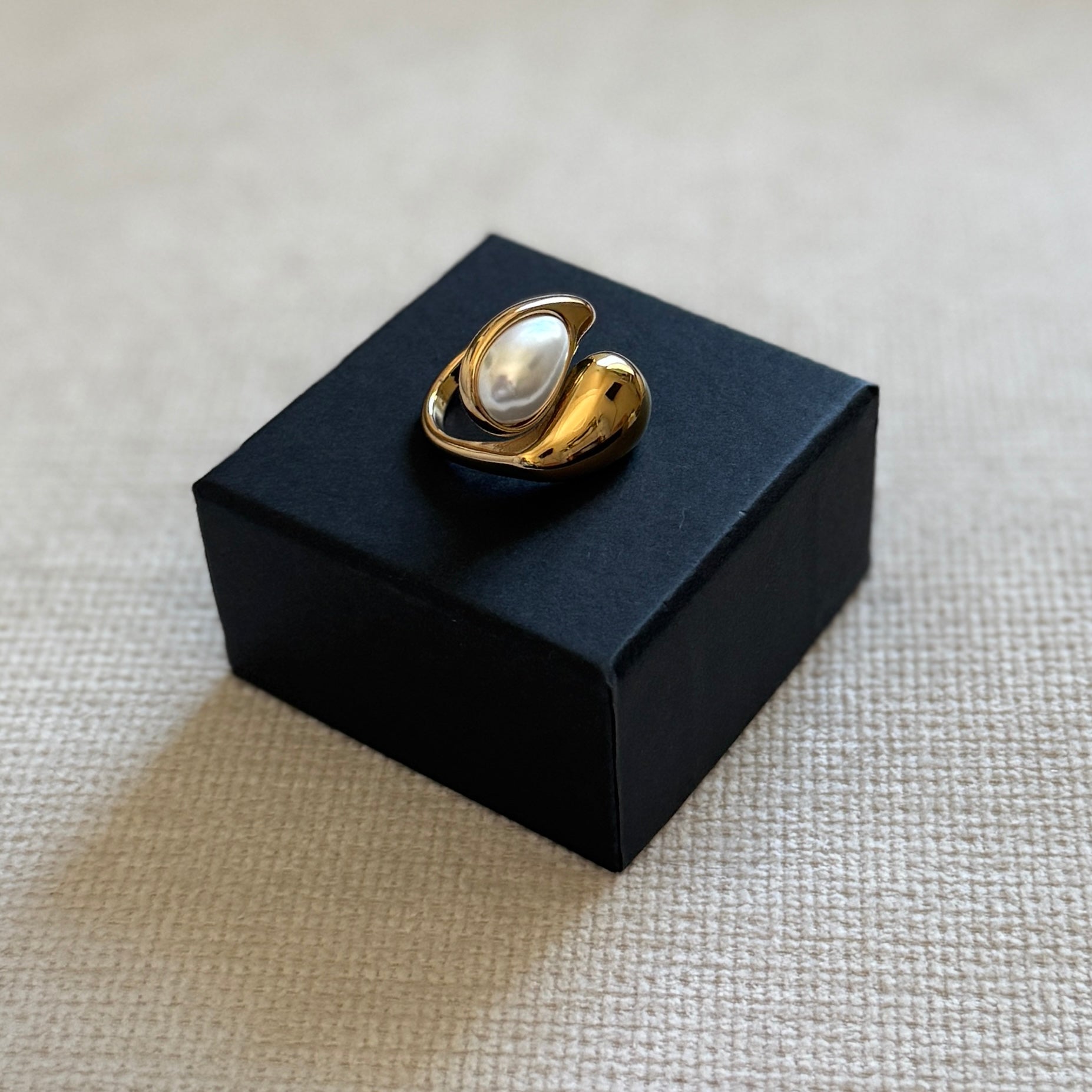 Maria 18K Gold Plated Pearl Ring