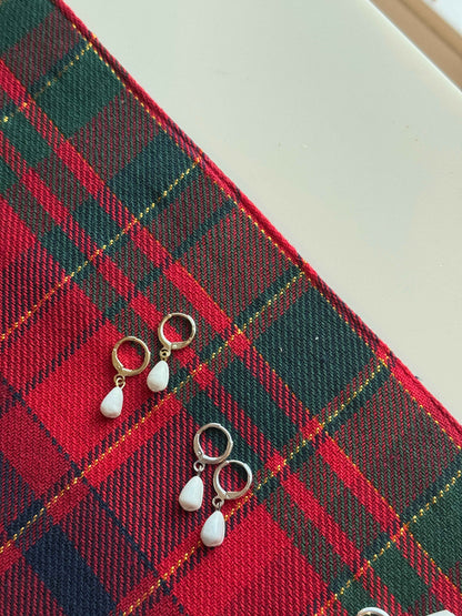 Silver and Gold Shell Hoops