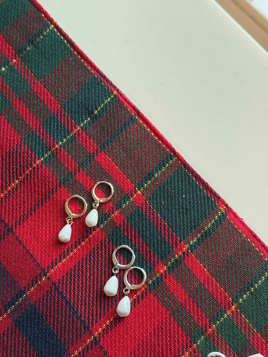 Silver and Gold Shell Hoops