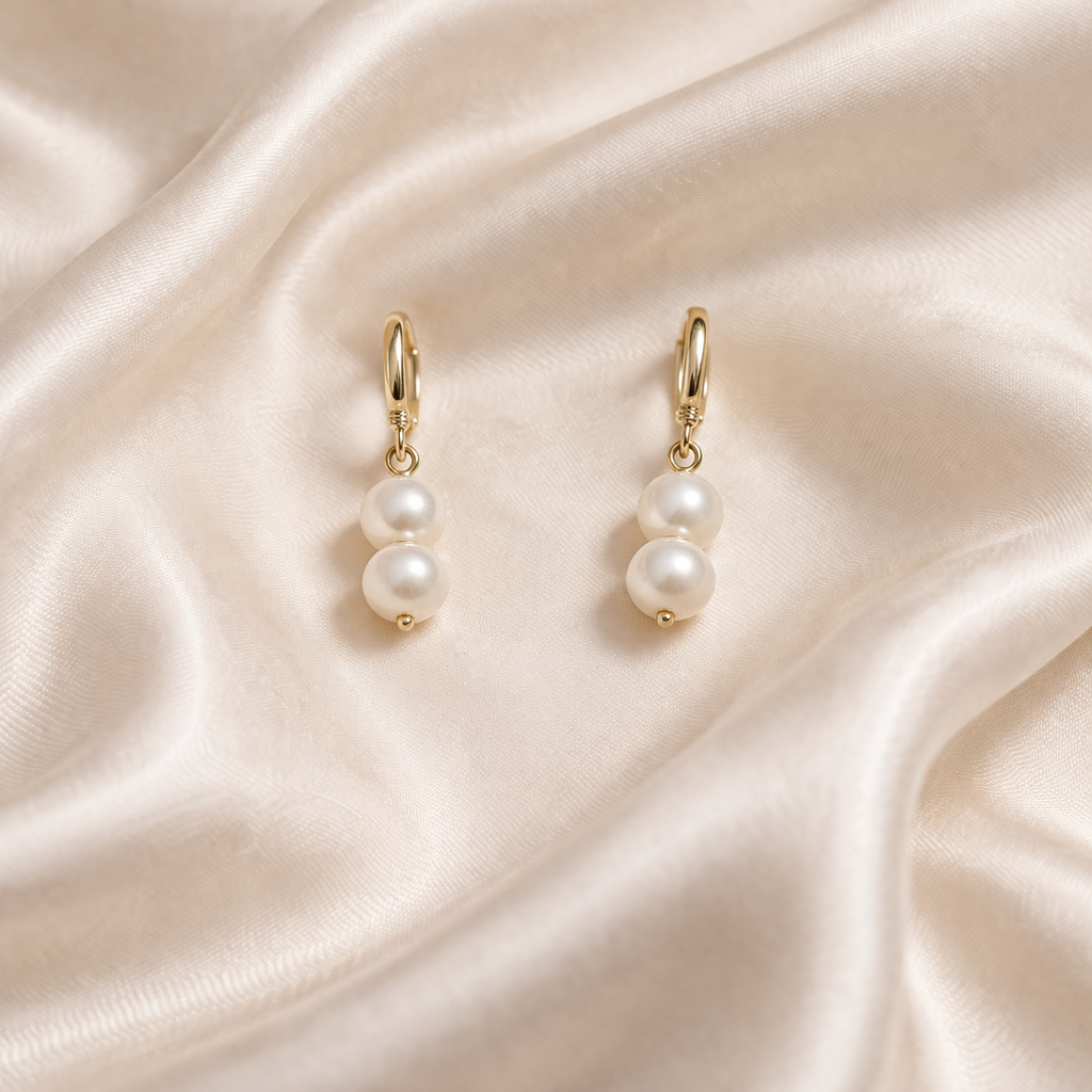 Sloan Pearl Hoops - Ostella