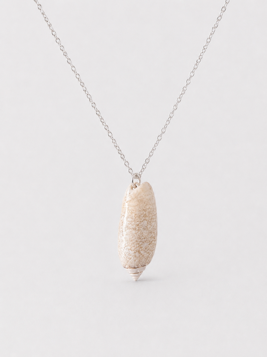 Shell Pendant Necklace ~ Olive