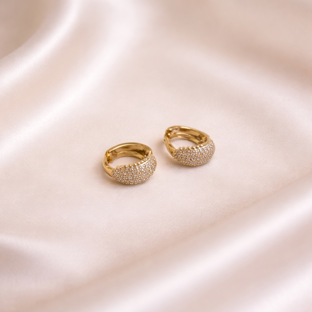 Daisy Diamond Hoops