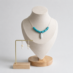 Matching Necklace & Earrings Set ~ Olive Pearl