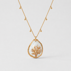 Oyster Shell Pendant Necklace ~ Autumn