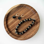 Matching Bracelet and Earring Set ~ Midnight