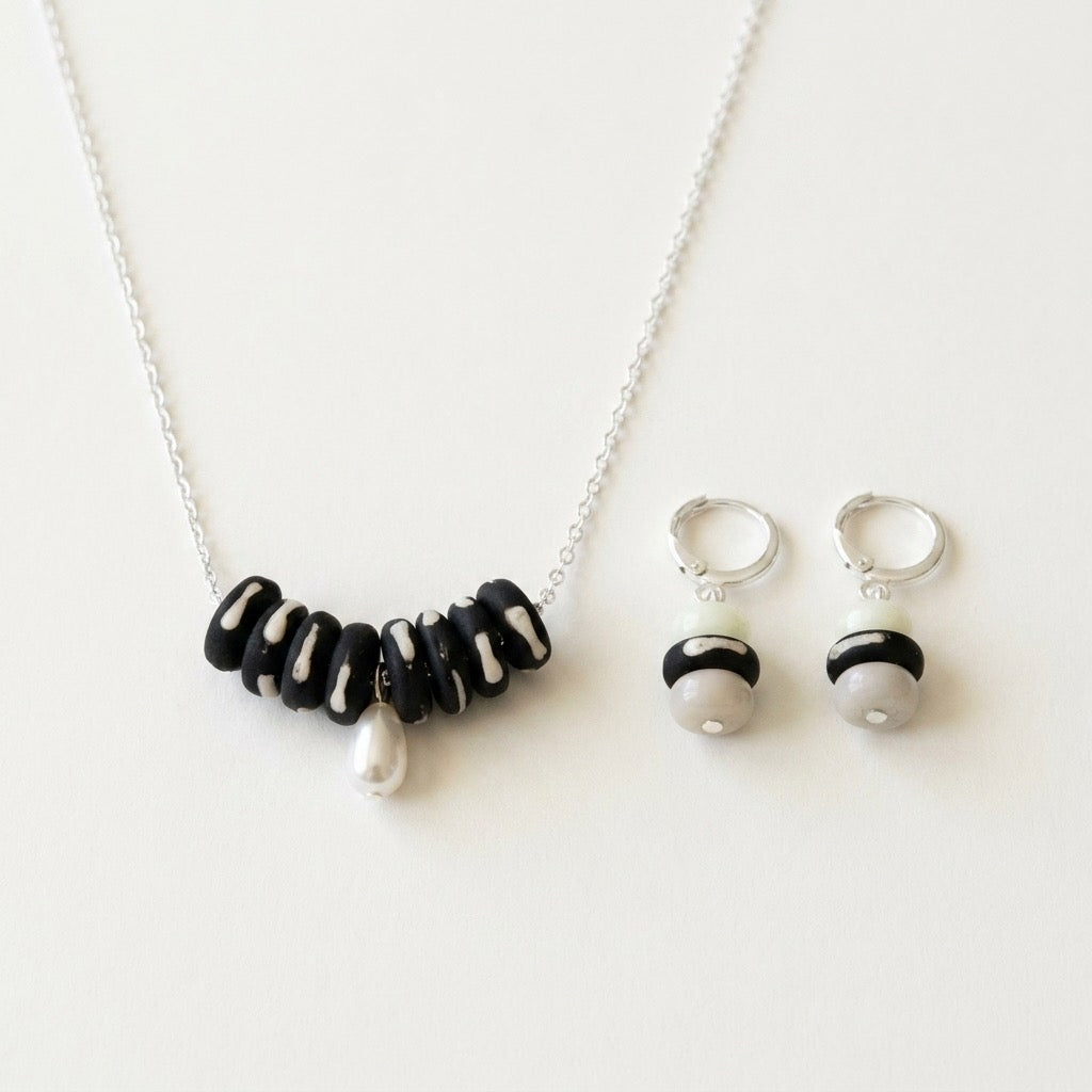 Matching Necklace & Earrings Set ~ Dalmatian