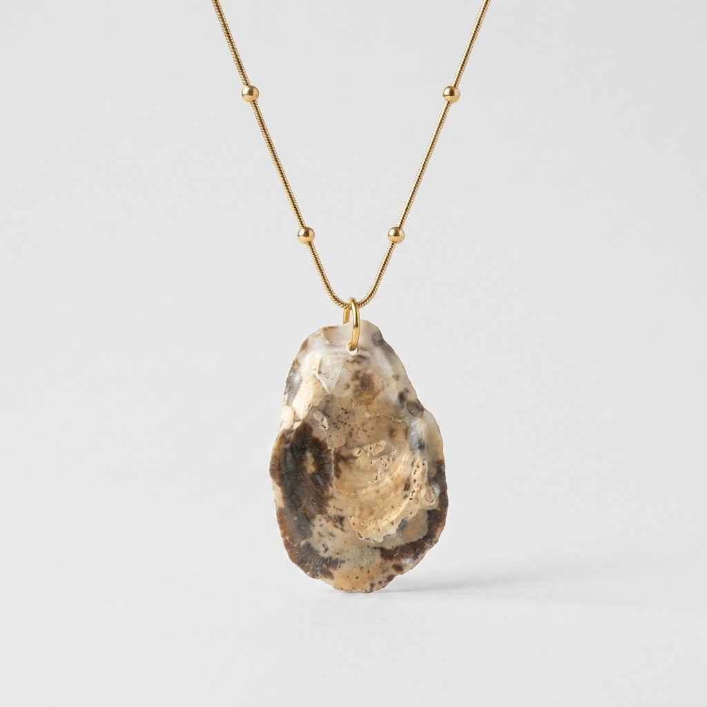 Oyster Shell Pendant Necklace ~ Quinn