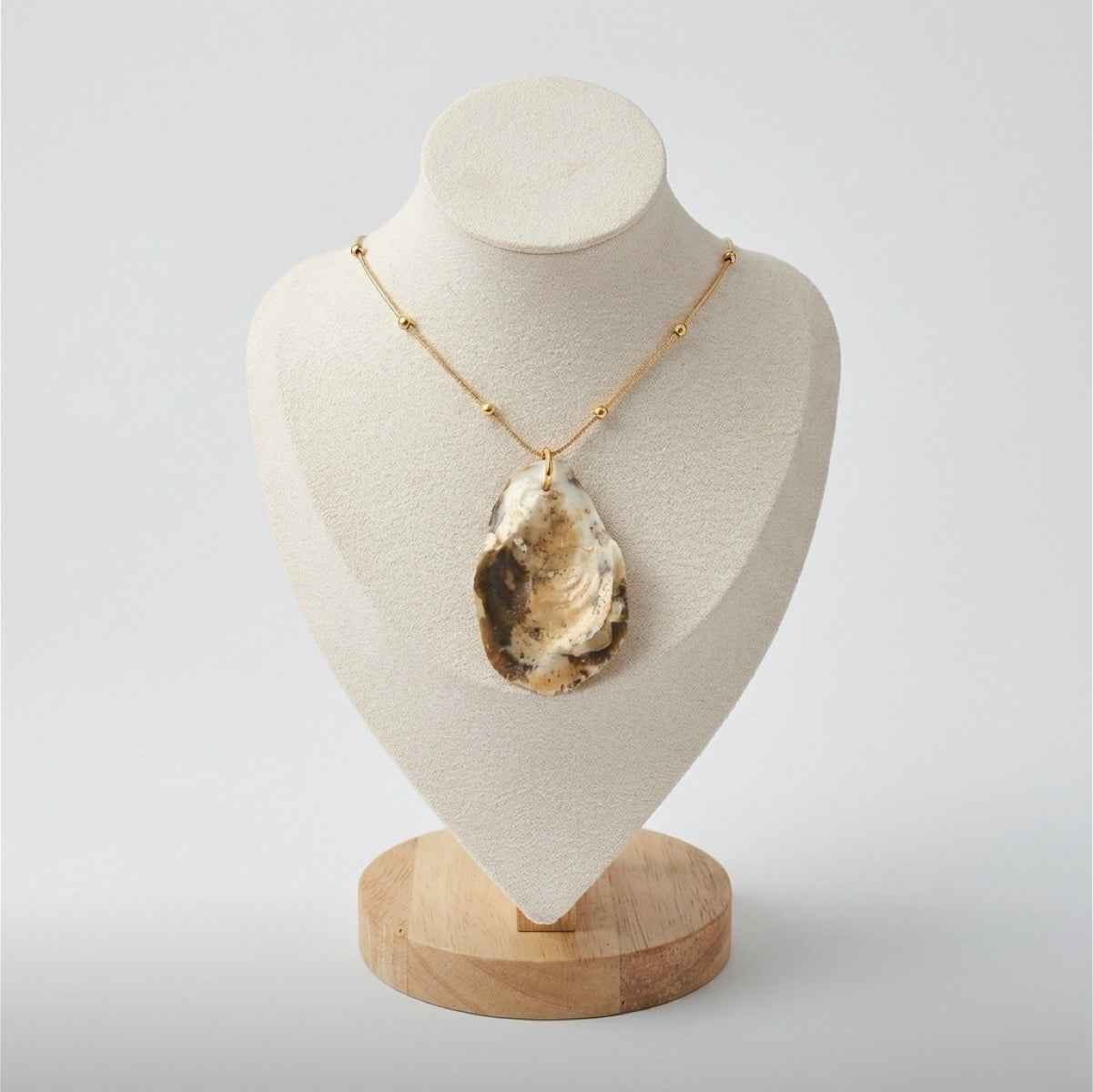 Oyster Shell Pendant Necklace ~ Quinn