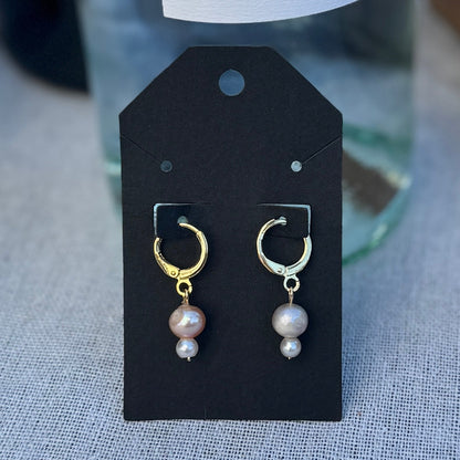 Freshwater Pearl Hoop Earrings