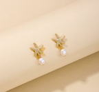 Shell & Pearl Stud Earrings