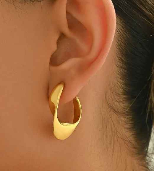 Gold Twist Hoops