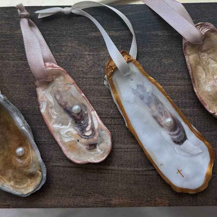Natural Oyster Shell Ornaments