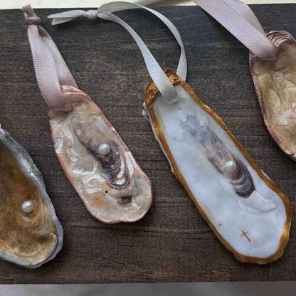 Natural Oyster Shell Ornaments