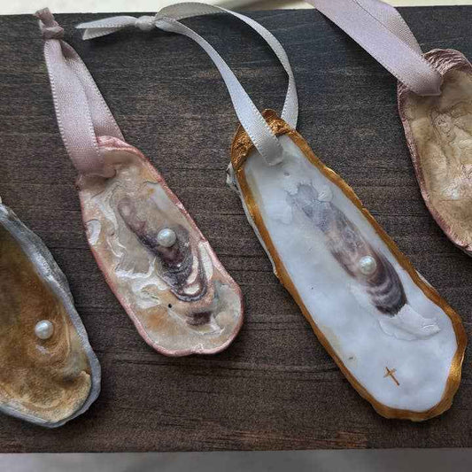 Natural Oyster Shell Ornaments
