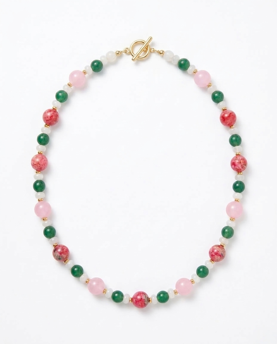 Poppy Necklace Rose Quartz