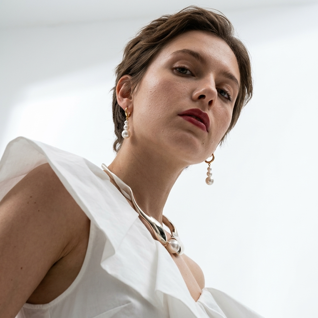 Lily Pearl Hoop Earrings