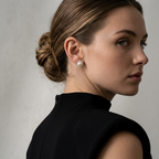 Diamond Pearl Stud Earrings