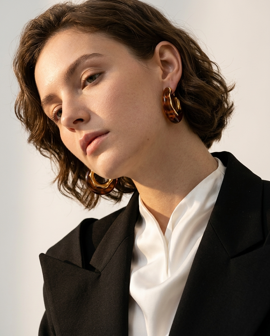 Tortoise Shell Earrings ~ Valarie