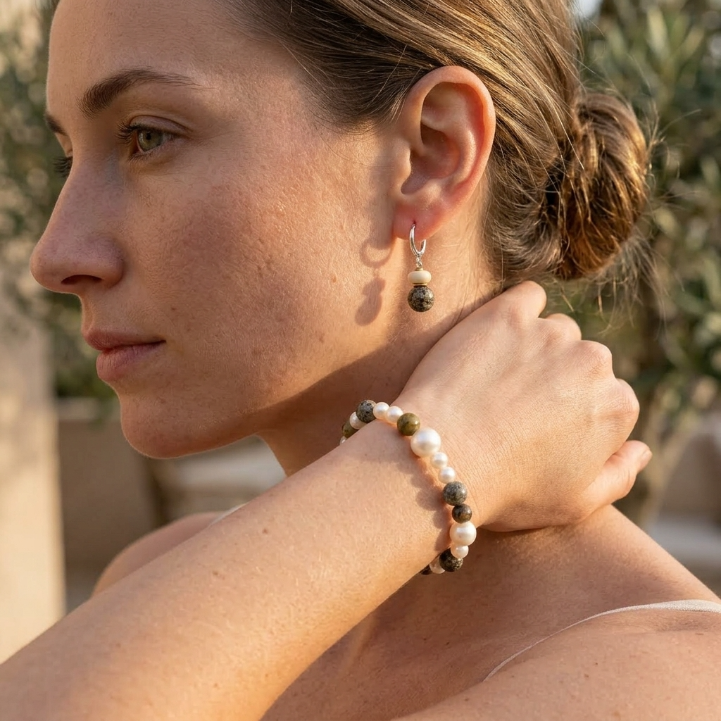 Matching Bracelet and Earring Set ~ Earth