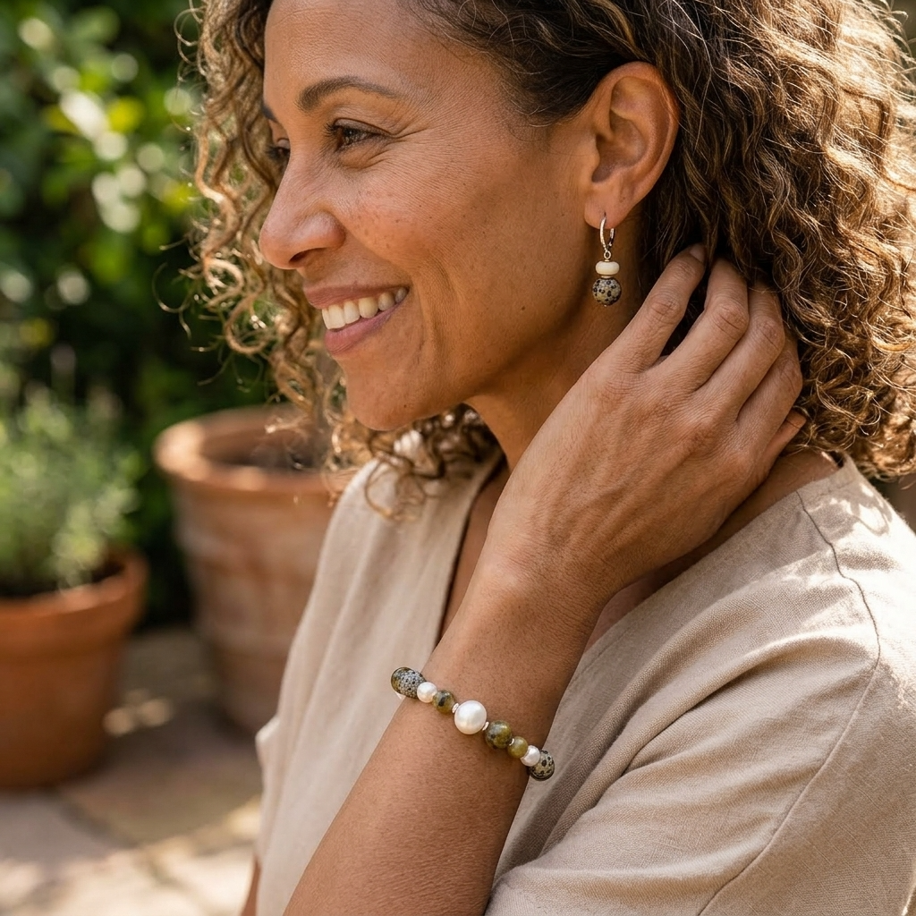 Matching Bracelet and Earring Set ~ Earth