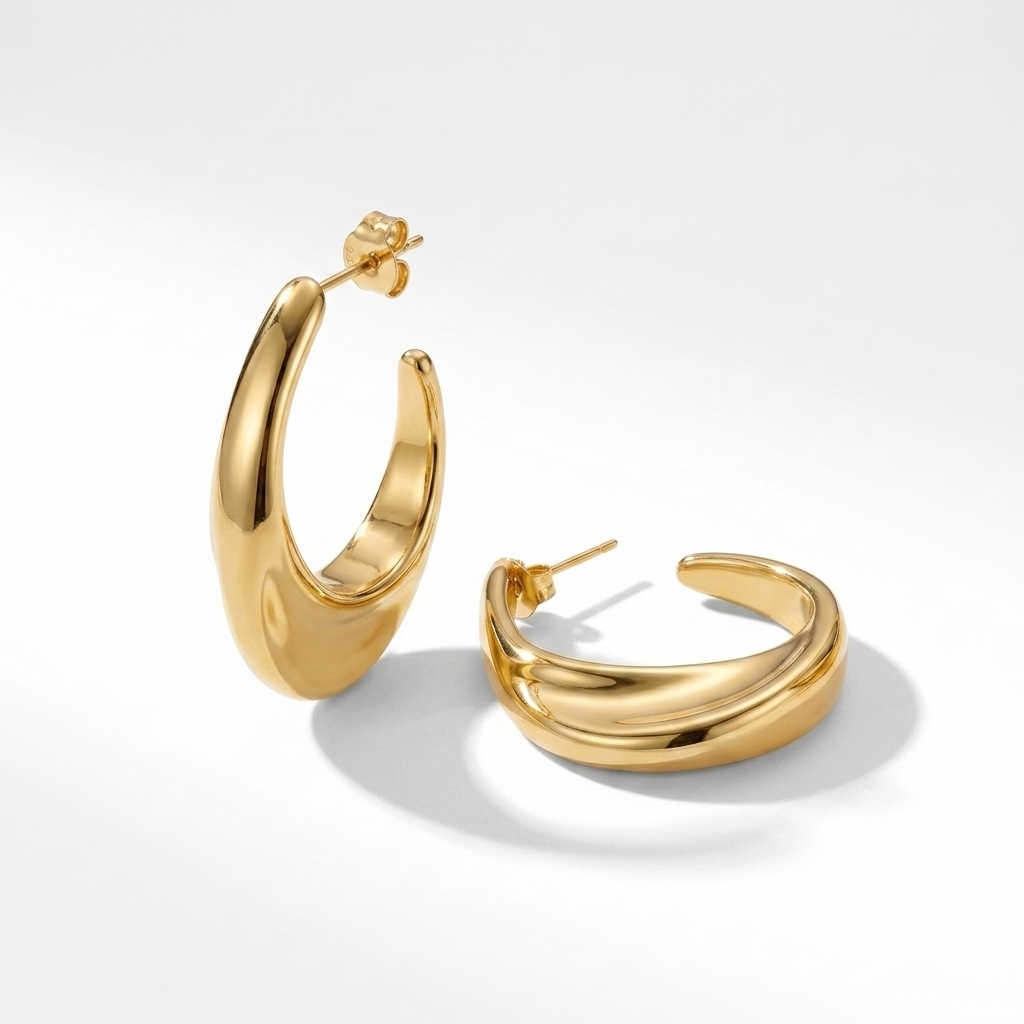 Sofia Gold Twist Hoops