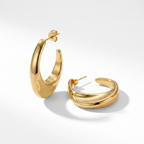 Sofia Gold Twist Hoops