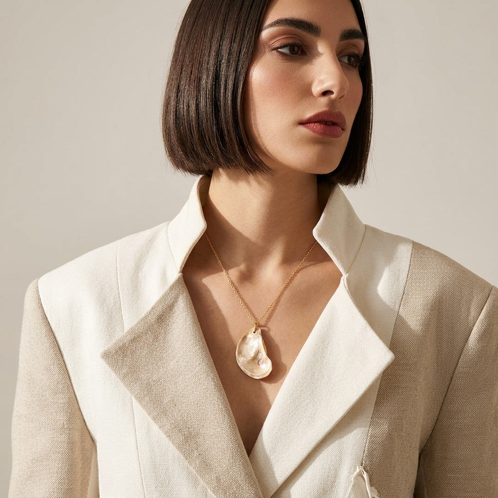 Oyster Shell Necklace ~ Lou