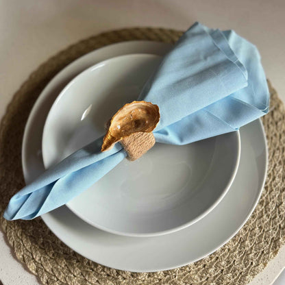 Oyster Shell Napkin Rings (Set of 4)
