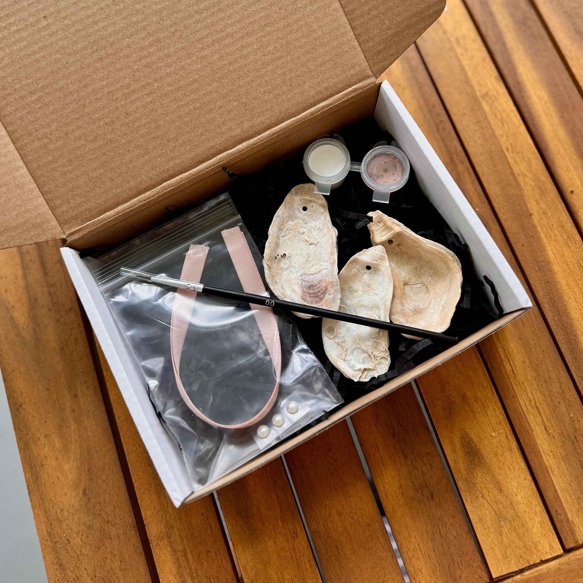 DIY Oyster Shell Ornament Kit: Painting Craft Set