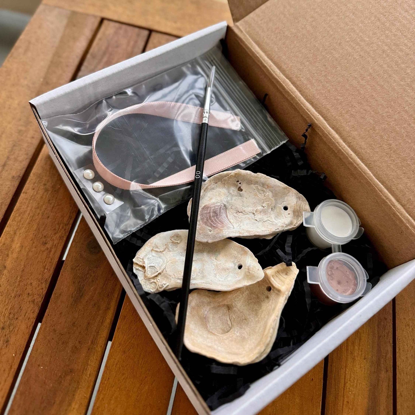 DIY Oyster Shell Ornament Kit: Painting Craft Set