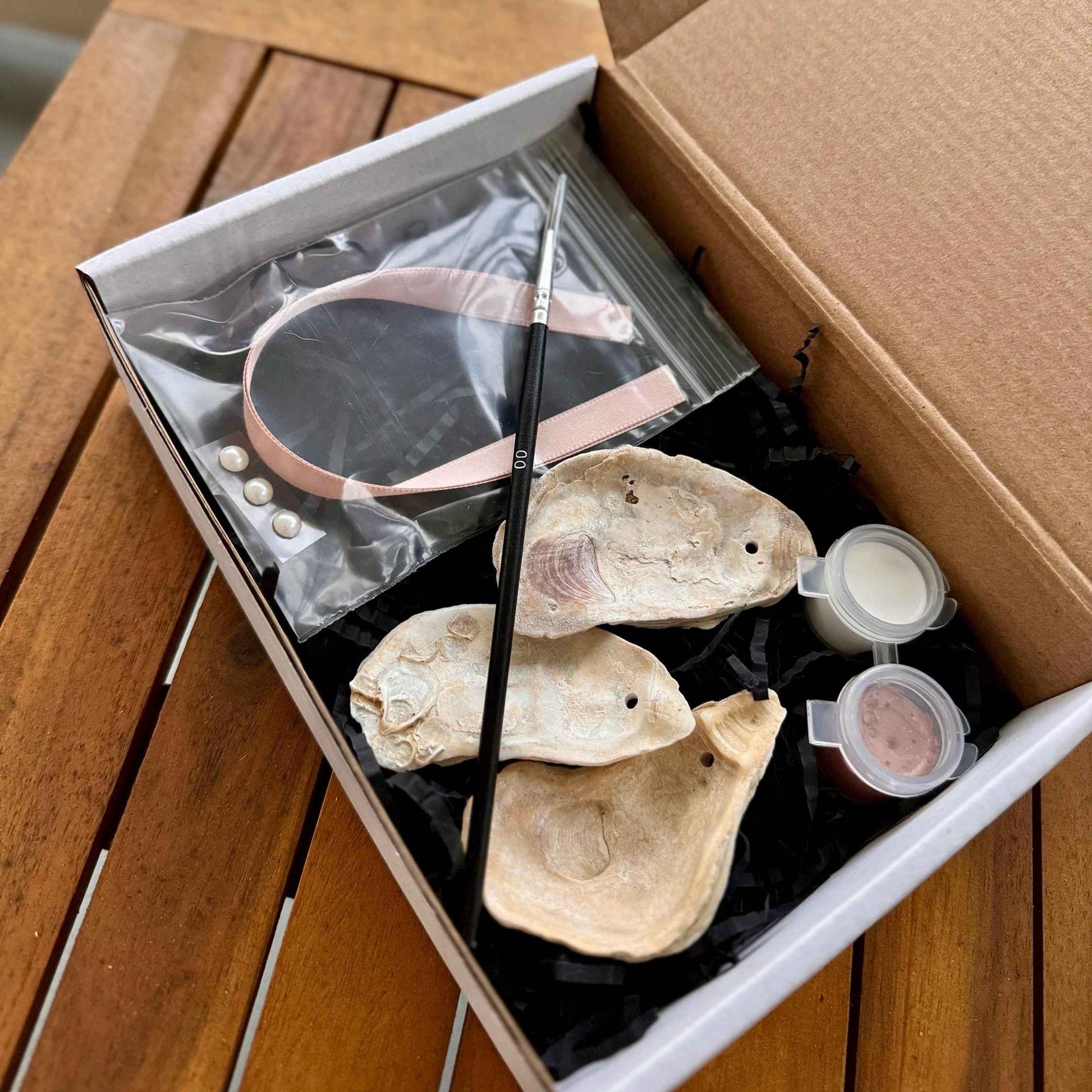 DIY Oyster Shell Ornament Kit: Painting Craft Set